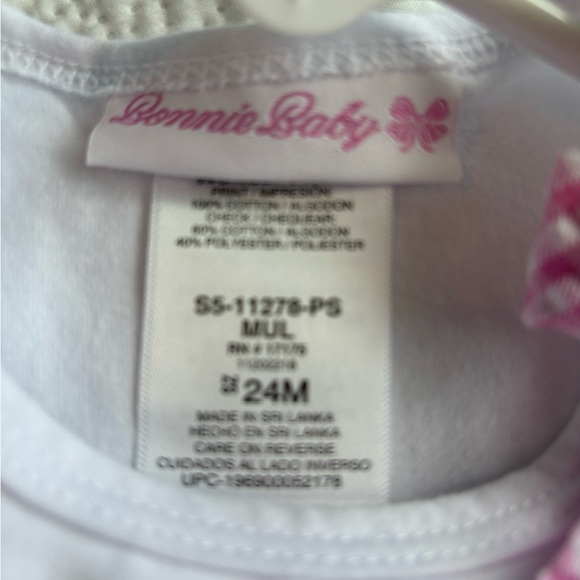 Bonnie Baby formal toddlers dress with bow and variety print - Picture 6 of 8